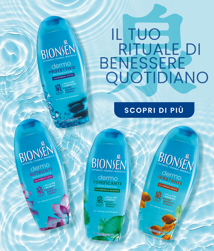 banner con bagnoschiuma Bionsen